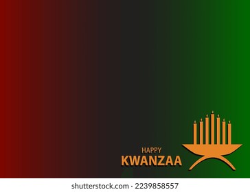 Happy kwanzaa gradient background red,black,green