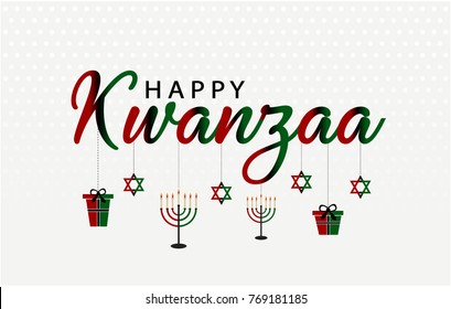 Happy Kwanzaa greeting card or background. vector illustration.