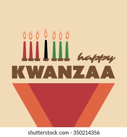 Happy Kwanzaa Greeting Card Design Template