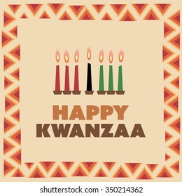 Happy Kwanzaa Greeting Card Design Template