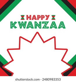 Happy Kwanzaa greeting card with place for image