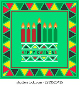 Happy Kwanzaa greeting card. Suitable for Kwanzaa's event