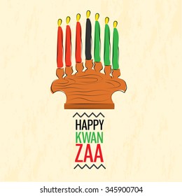 Happy Kwanzaa greeting card. Vector illustration.