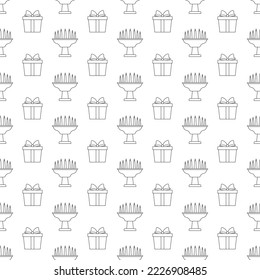 Happy Kwanzaa Holiday African Seamless Pattern Design with Festival Style Element on Template Hand Drawn Cartoon Flat Illustration