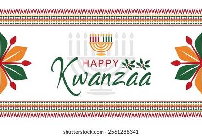 Happy Kwanzaa holiday background. African American cultural festival. . Best for banners, cards, and social media posts.