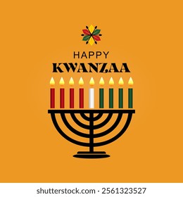 Happy Kwanzaa holiday background. African American cultural festival. . Best for banners, cards, and social media posts.