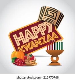 Happy Kwanzaa icon Eps10 vector