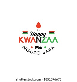 Happy Kwanzaa lettering. simple vector