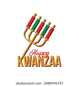 Happy Kwanzaa with menorah candles, Kwanzaa design