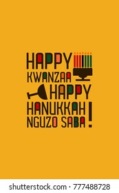 happy kwanzaa posters. simple vector. words are combined with pastel colors. also contains a kwanzaa event symbol.