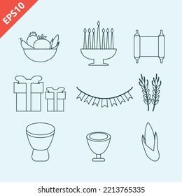 happy kwanzaa religion symbol logo icon design vector flat modern isolated illustration