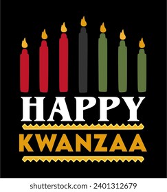 Happy Kwanzaa. Traditional african american ethnic holiday