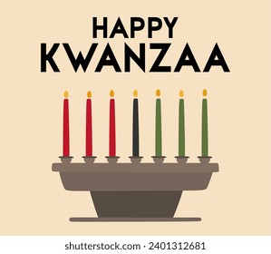 Happy Kwanzaa. Traditional african american ethnic holiday