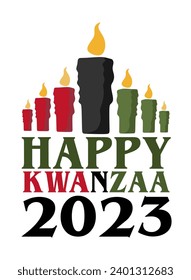 Happy Kwanzaa. Traditional african american ethnic holiday