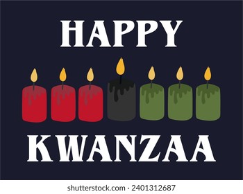 Happy Kwanzaa. Traditional african american ethnic holiday