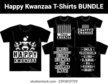 Happy Kwanzaa T-Shirts  T-Shirt Designs BUNDLE Holiday