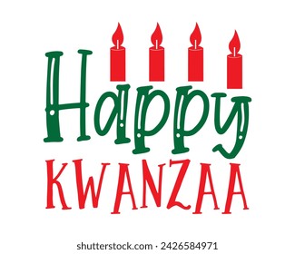 Happy kwanzaa typography t-shirt design