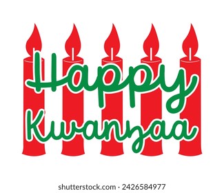 Happy kwanzaa typography t-shirt design