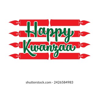 Happy kwanzaa typography t-shirt design