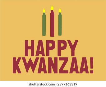 Happy Kwanzaa vector flat illustration