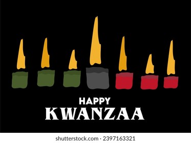 Happy Kwanzaa vector flat illustration