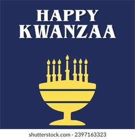 Happy Kwanzaa vector flat illustration