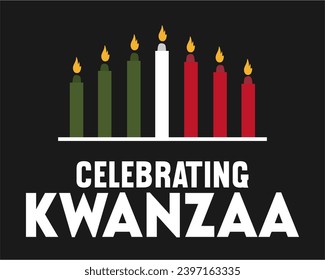 Happy Kwanzaa vector flat illustration