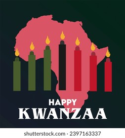 Happy Kwanzaa vector flat illustration