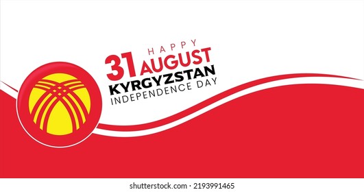 Happy Kyrgyzstan Independence Day - August 31st - Kyrgyz Flag Design