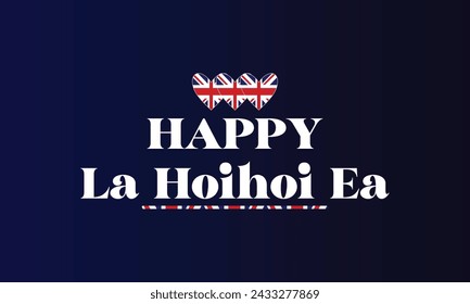 Happy La Hoihoi Ea Stylish Text illustration Design