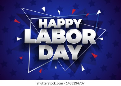 Happy Labor day 2019 background design. Vector illustration