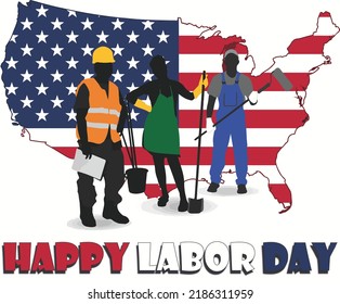 happy labor day 2022, flag USA