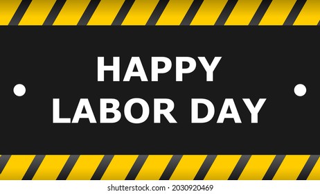 Happy Labor Day abstract background illustration. Board, signpost and gradient. You can use this asset for flyer, card, poster, greeting, game, broadcast, streaming, promotion, education and template.