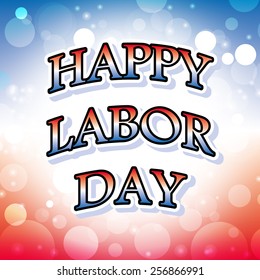 Happy Labor Day America Greeting Card Stock Vector (Royalty Free ...