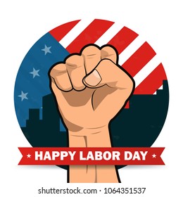 Happy Labor day american flag banner collections, labor day flyer brochure ads template set