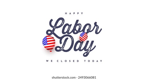 Happy Labor day American illustration template design