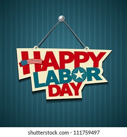 Happy Labor day american. text signs. vector illustration
