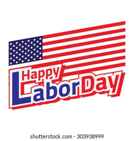 Happy Labor day american. text signs. vector illustration