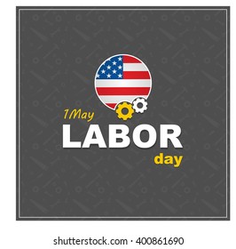 Happy Labor day American. text signs. vector illustration