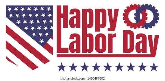 Happy Labor Day American There is an American flag symbol here.