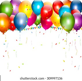 Happy Labor Day background with balloons. Vector.