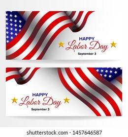 Happy Labor Day Background and Banner - United State of America