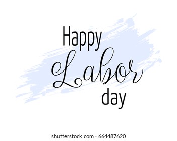 Happy Labor day background with blue grunge line.