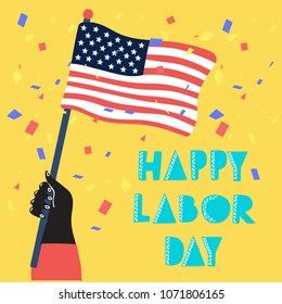Happy labor day background design, vector illustration.