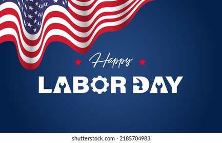Happy Labor Day Background Design. Greeting Card, Banner, Poster. Vector Illustration.