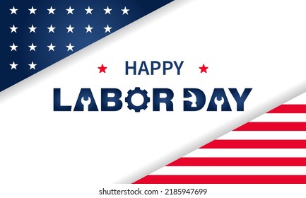 Happy Labor Day Background Design. Greeting Card, Banner, Poster. Vector Illustration.