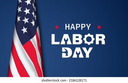 Happy Labor Day Background Design. Greeting Card, Banner, Poster. Vector Illustration.