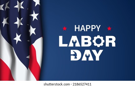 Happy Labor Day Background Design. Greeting Card, Banner, Poster. Vector Illustration.