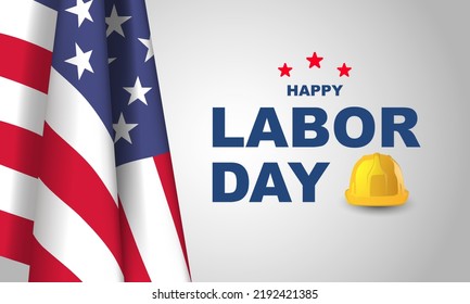 Happy Labor Day Background Design. Greeting Card, Banner, Poster. Vector Illustration.