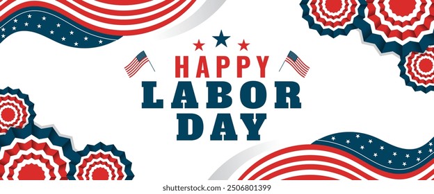 Happy Labor Day background template vector design